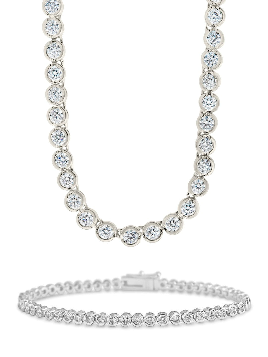 Helene bezel jewelry set detail view 4