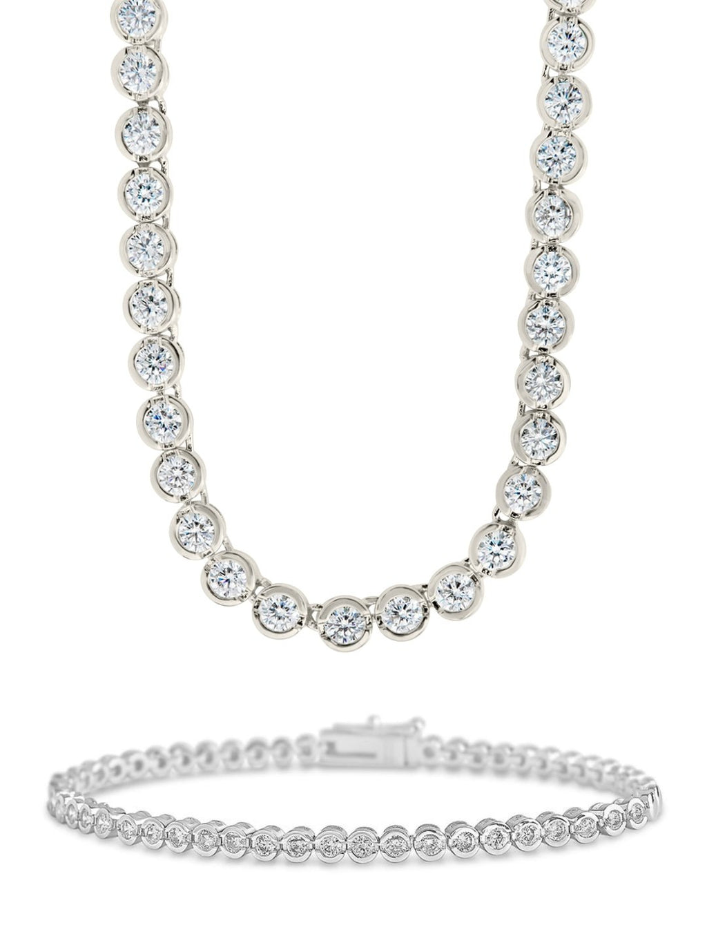 Helene bezel jewelry set detail view 4