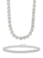 Helene bezel jewelry set detail view 4