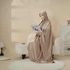 Butterfly abaya, inner dress, belt, hijab and niqab view 11