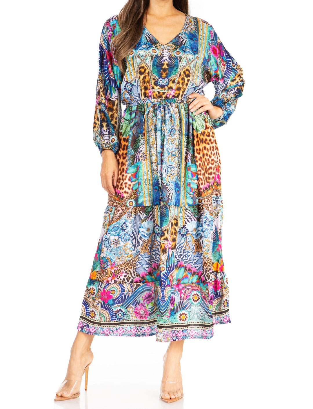 Katty floral maxi dress in multicolor print