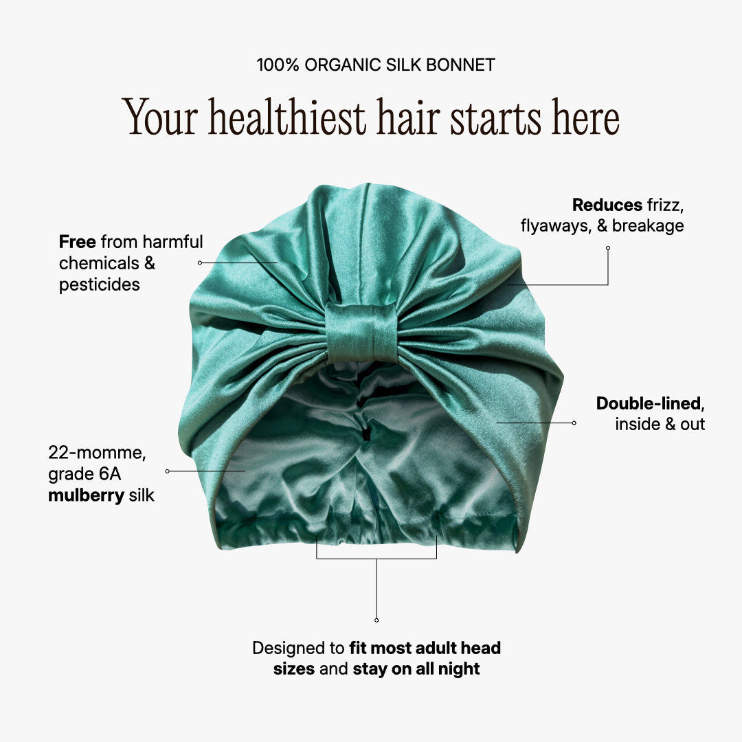 Organic mulberry silk bonnet alternate view 3