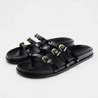 Printed flat slide sandals image 12