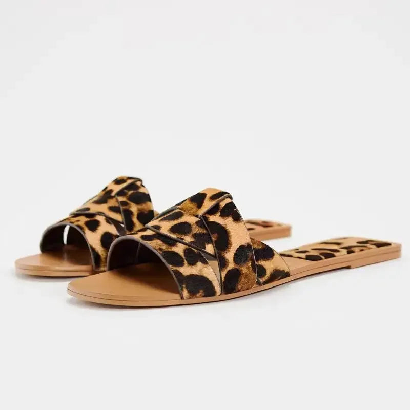 Printed flat slide sandals image 21