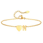 Heart initial anklet alternate view 10