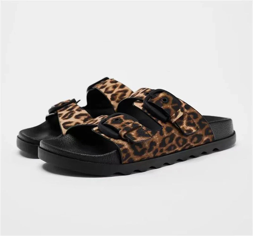 Printed flat slide sandals image 26