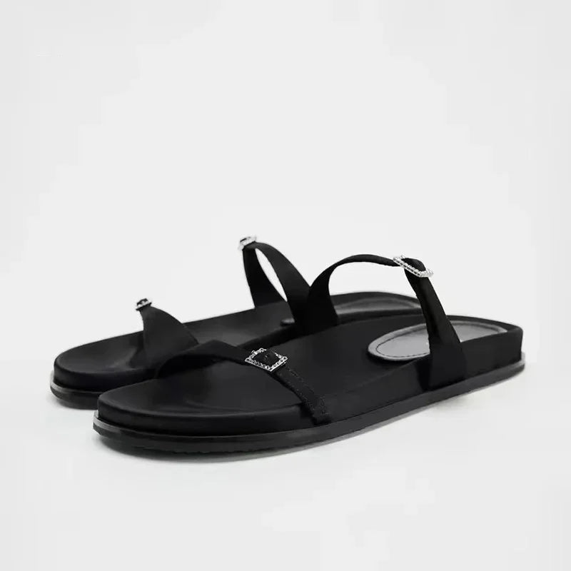 Printed flat slide sandals image 27