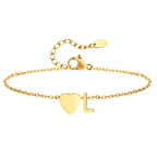 Heart initial anklet product view 8