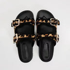 Printed flat slide sandals image 2