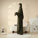 Batwing abaya with relaxed modest drape view 9