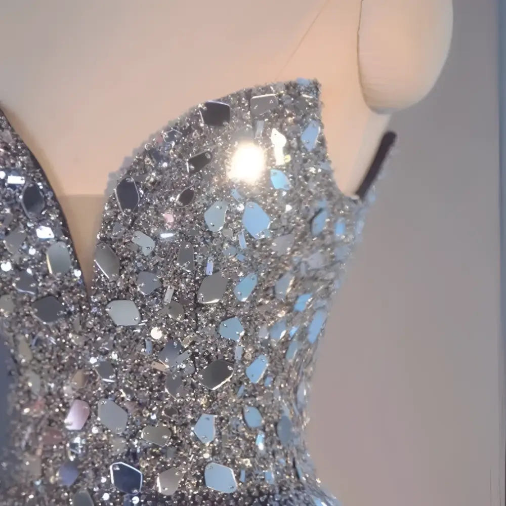 Midnight embellished strapless ball gown image 5