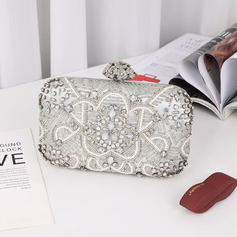 Beaded rhinestone evening clutch alternate view 2