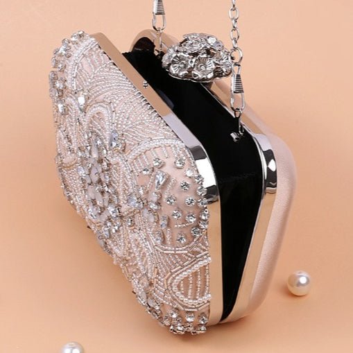Structured rhinestone evening clutch alternate view 6