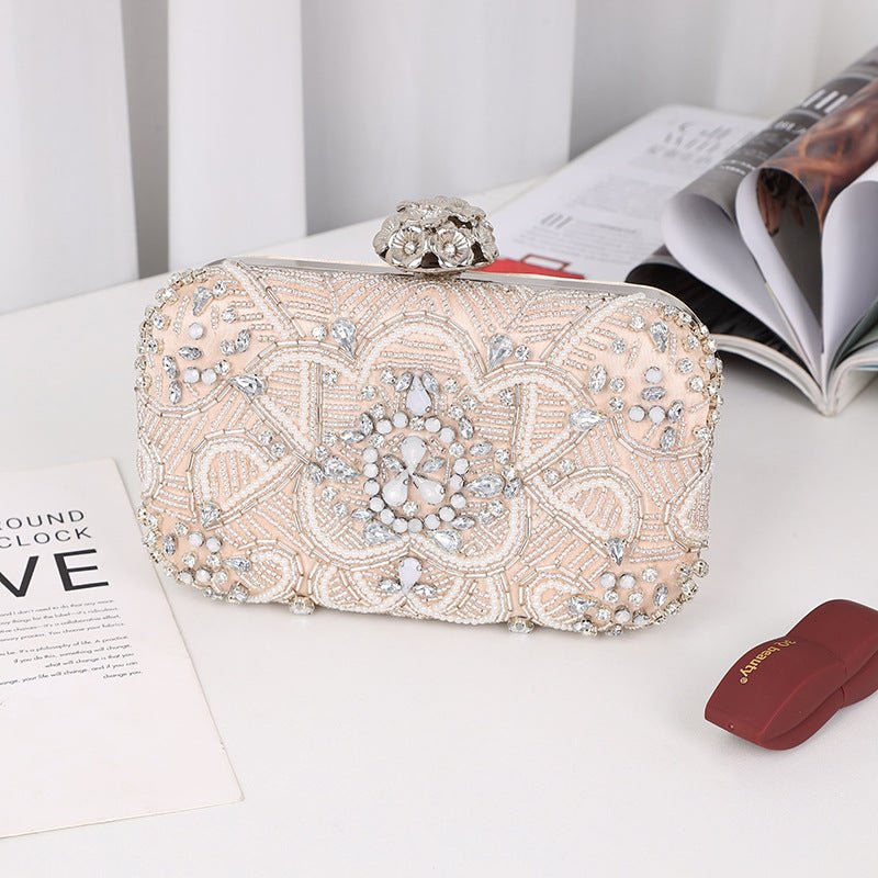 Beaded evening clutch detail view 5