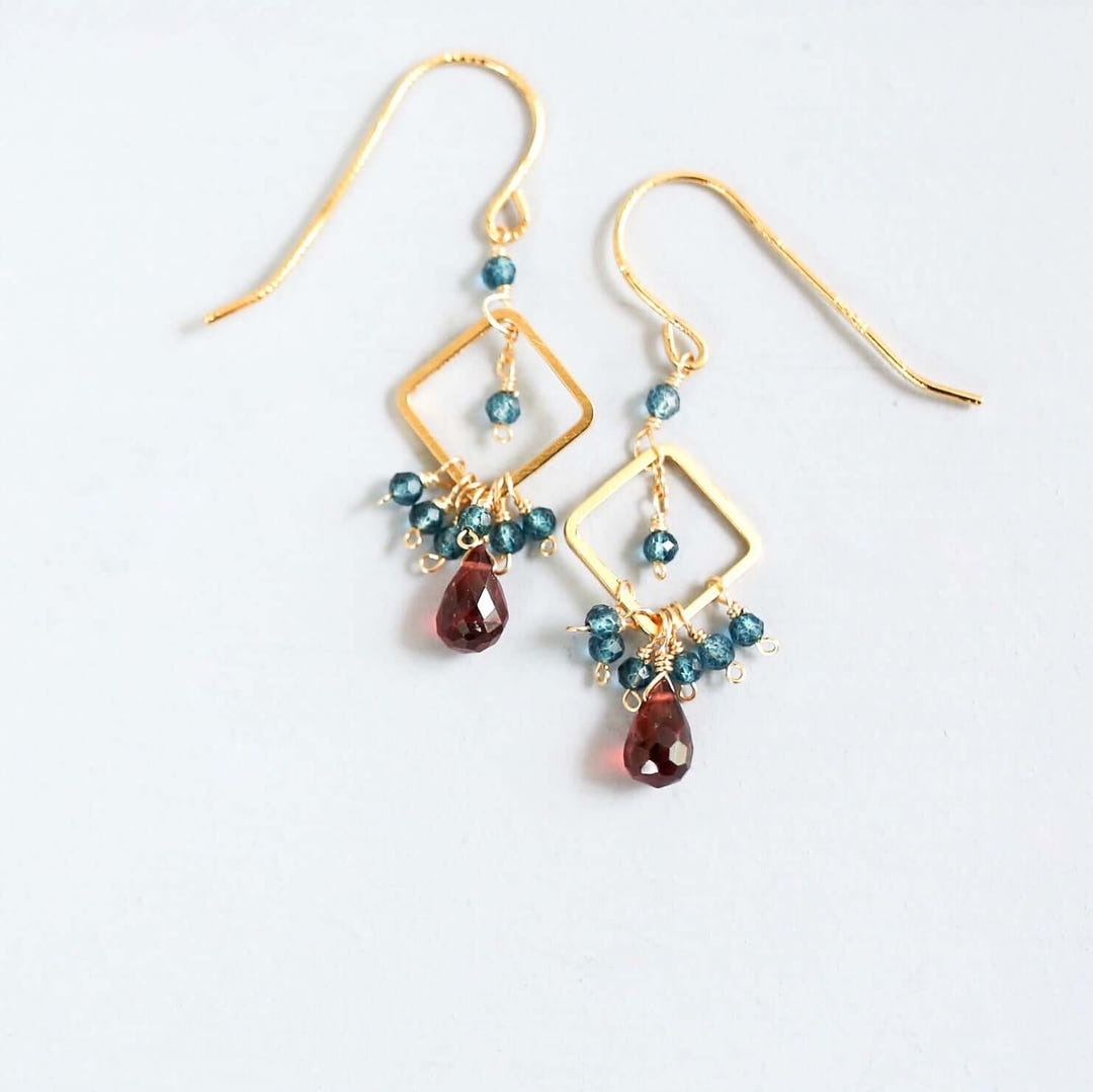 Pixy gemstone drop earrings image 5