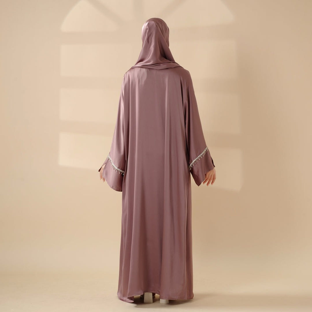 Satin abaya six-piece set image 8