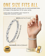 Silver-tone magnetic XO bracelet view 5