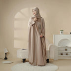 MOA019 satin abaya and niqab set view 9