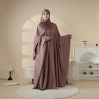 MOA019 loose full-cover satin abaya set view 12