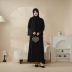Tulip embroidered abaya set image 3
