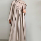 Open abaya with pockets three-piece set image 11
