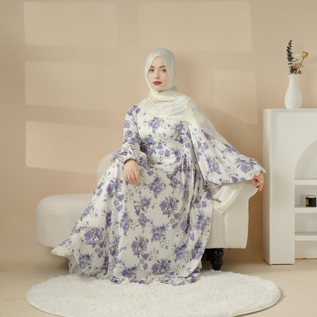 Printed reversible abaya image 11