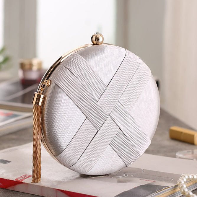 Round braided evening clutch image 7