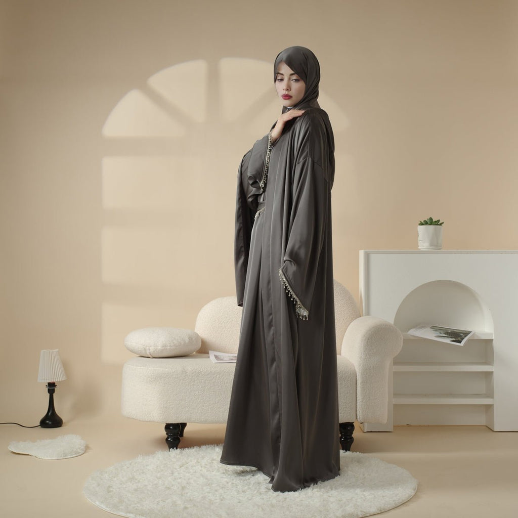 Diamond-tassel abaya set view 11