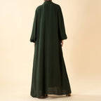 Open abaya with pockets three-piece set image 23