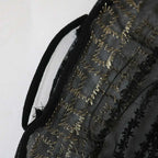 Gold-embroidered two-piece abaya set view 5
