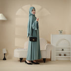 Tulip embroidered abaya set image 7