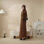 Tulip embroidered abaya set image 13