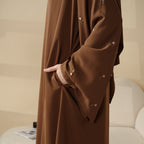 Tulip embroidered abaya set image 16