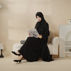 Tulip embroidered abaya set image 12