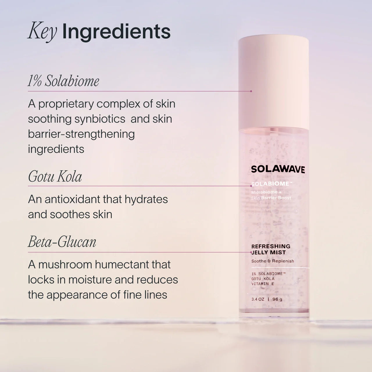 Solabiome Refreshing Jelly Mist, close-up product view