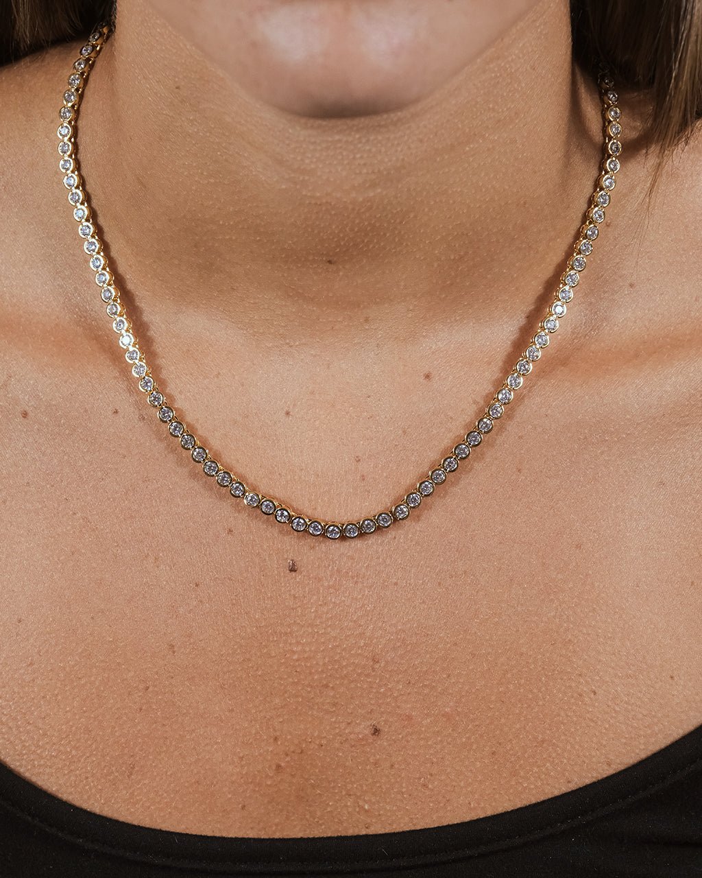 Helene bezel cubic zirconia jewelry set alternate view 2