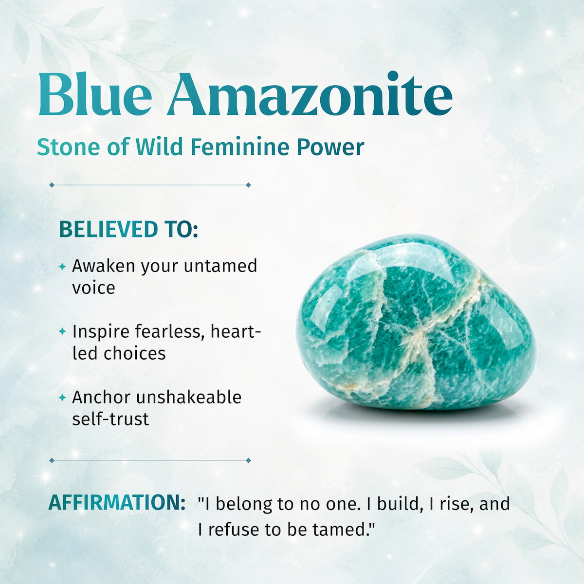 Natural amazonite stone color and texture