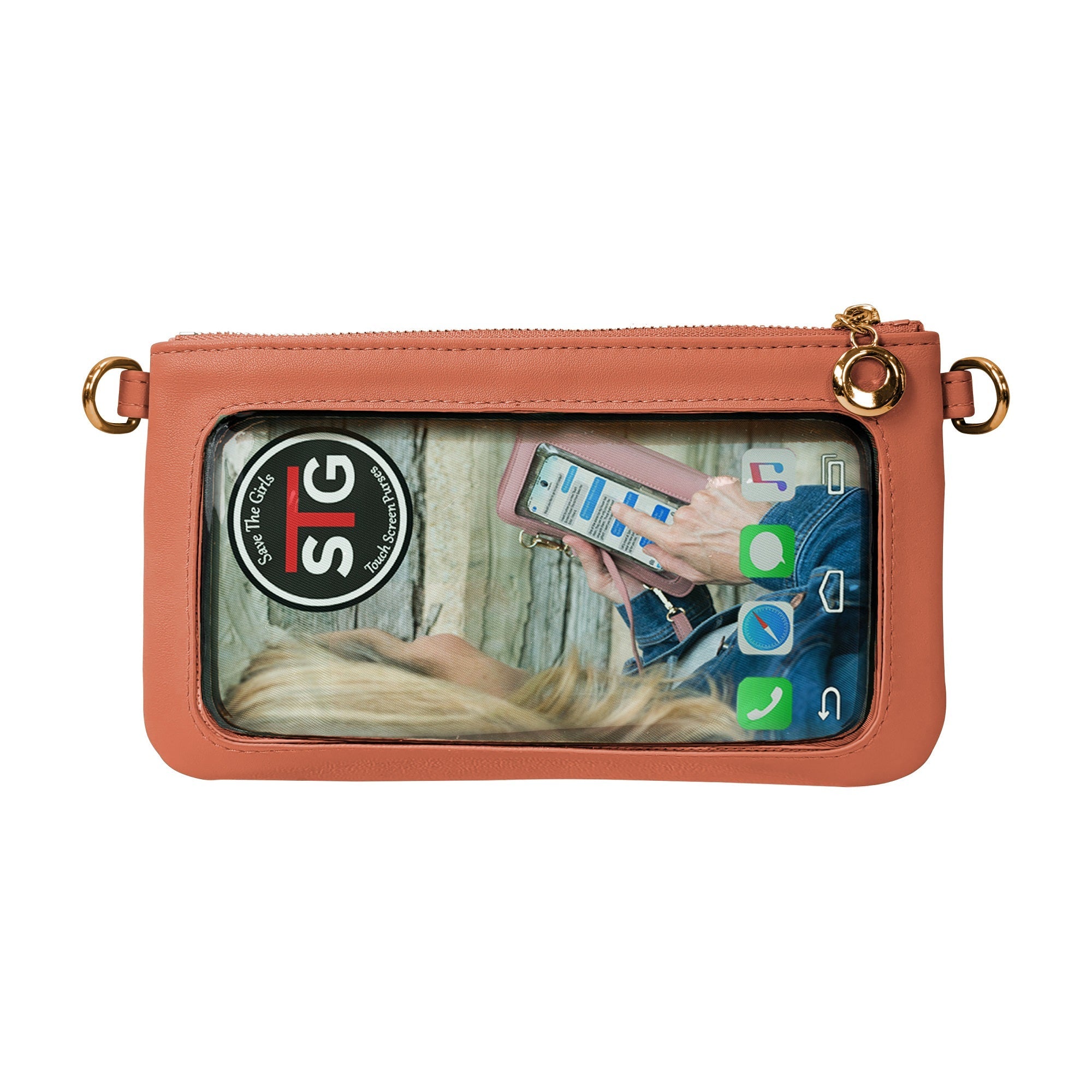 Bella RFID touchscreen crossbody view 20