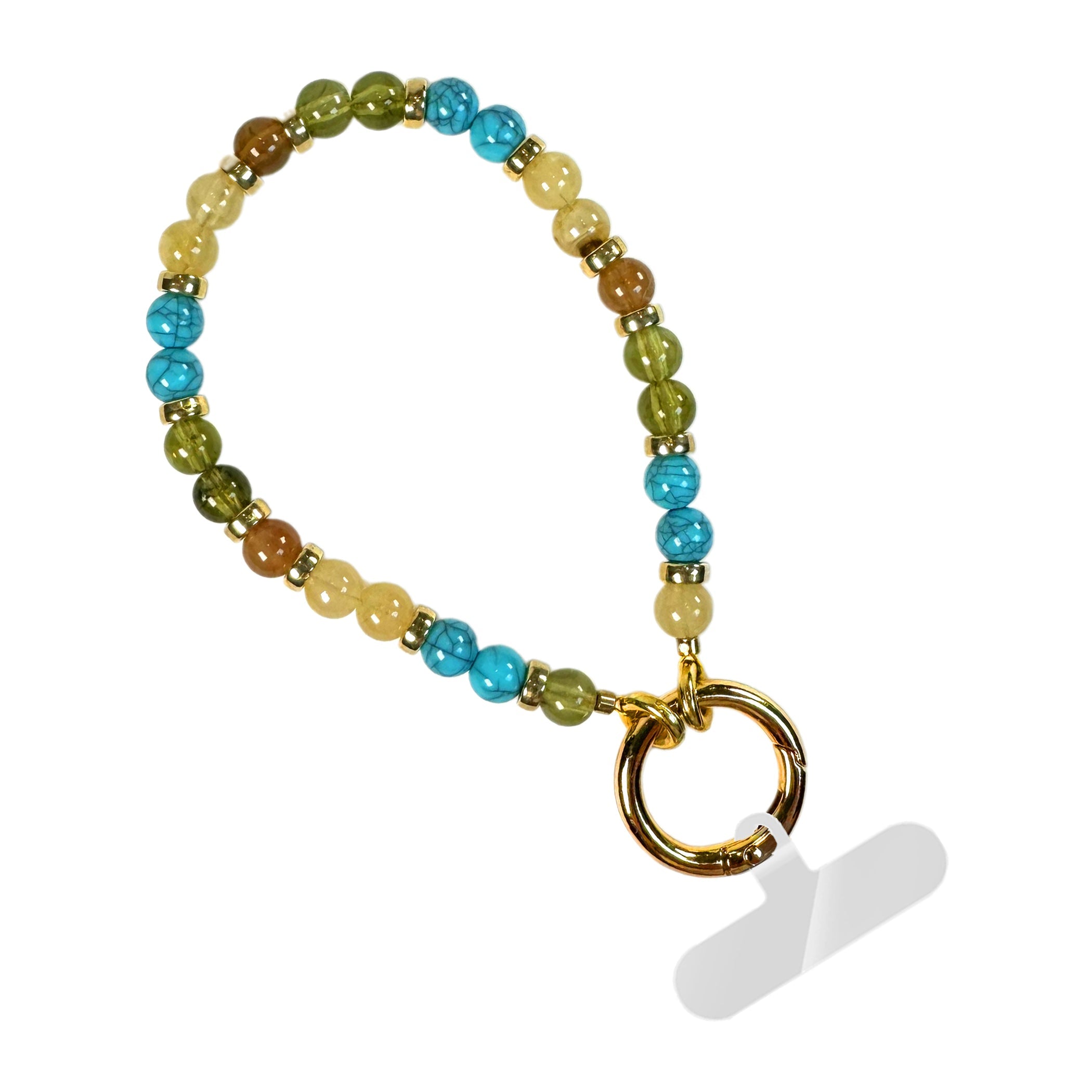 Clip and Go beaded phone wristlet view 1