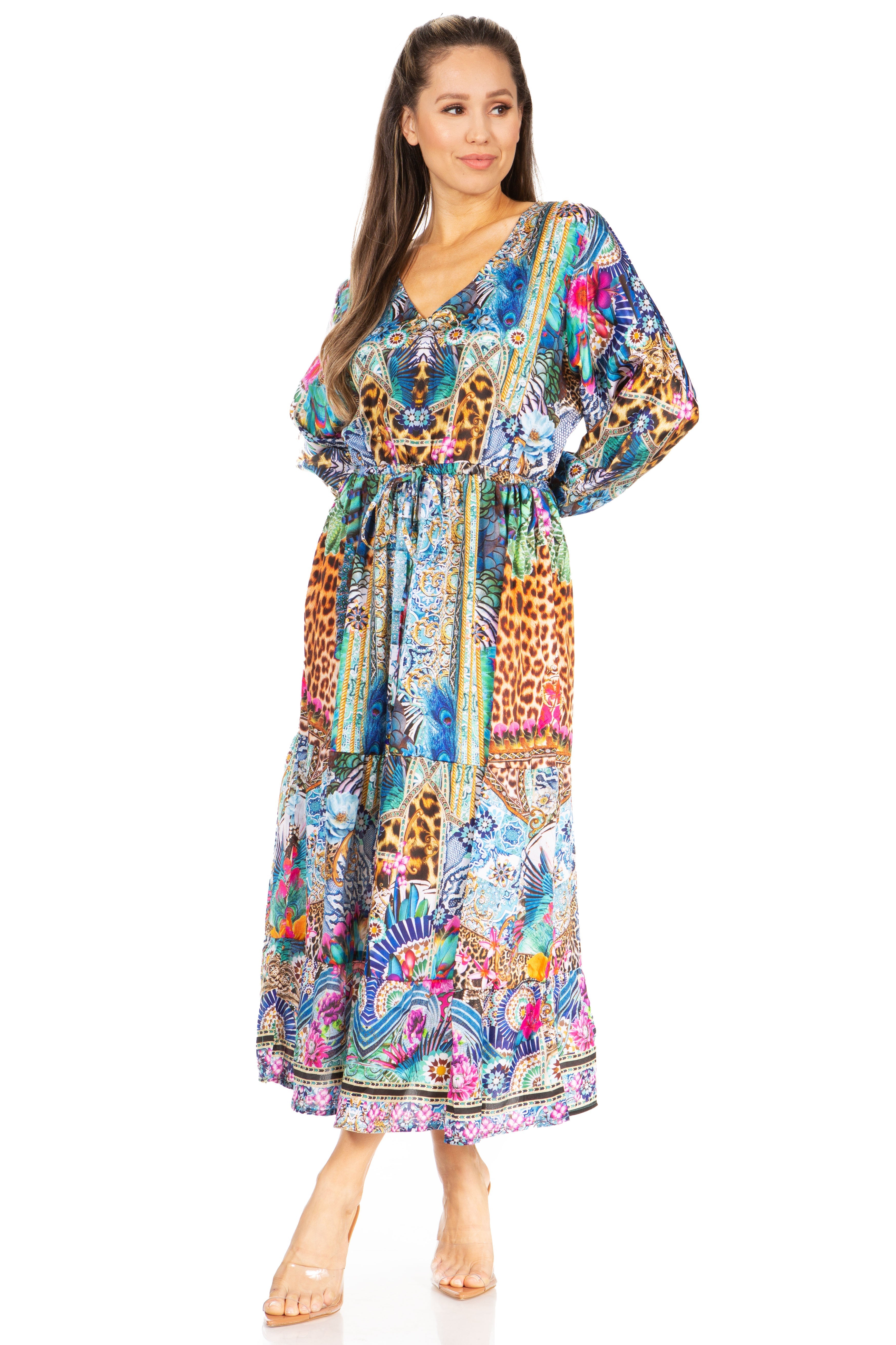 Katty floral boho maxi dress image 5