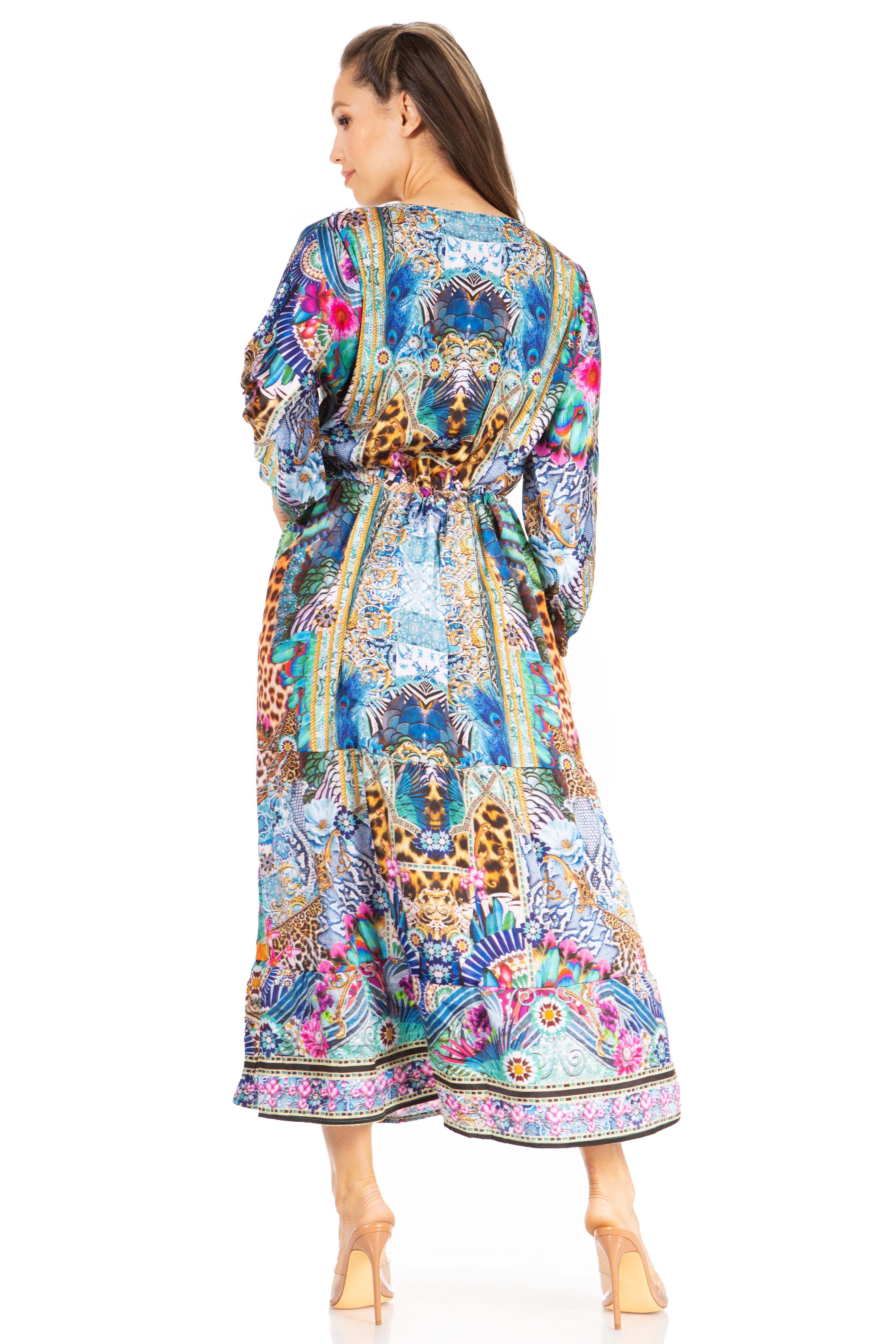 Katty floral boho maxi dress image 2