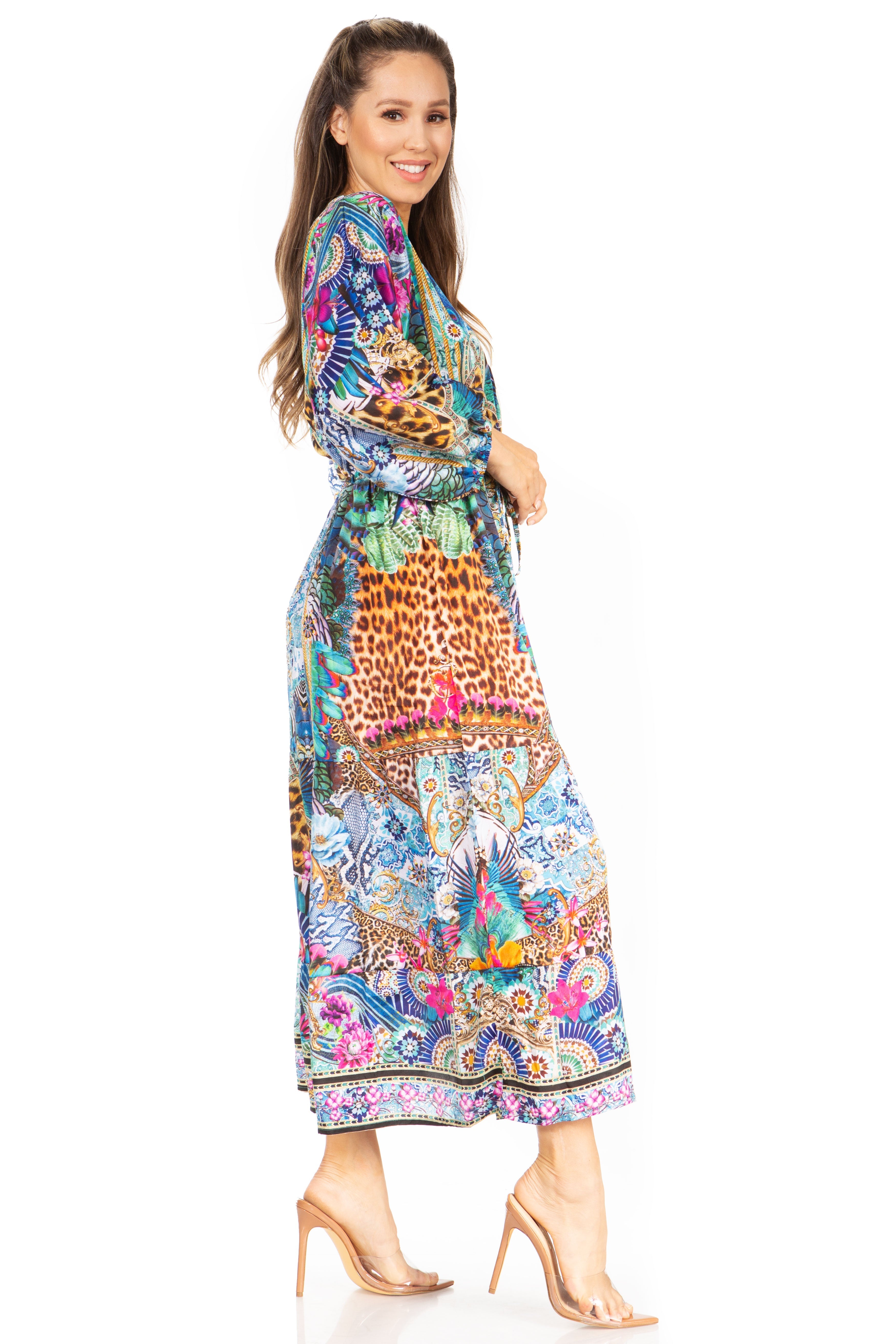 Katty floral boho maxi dress image 3