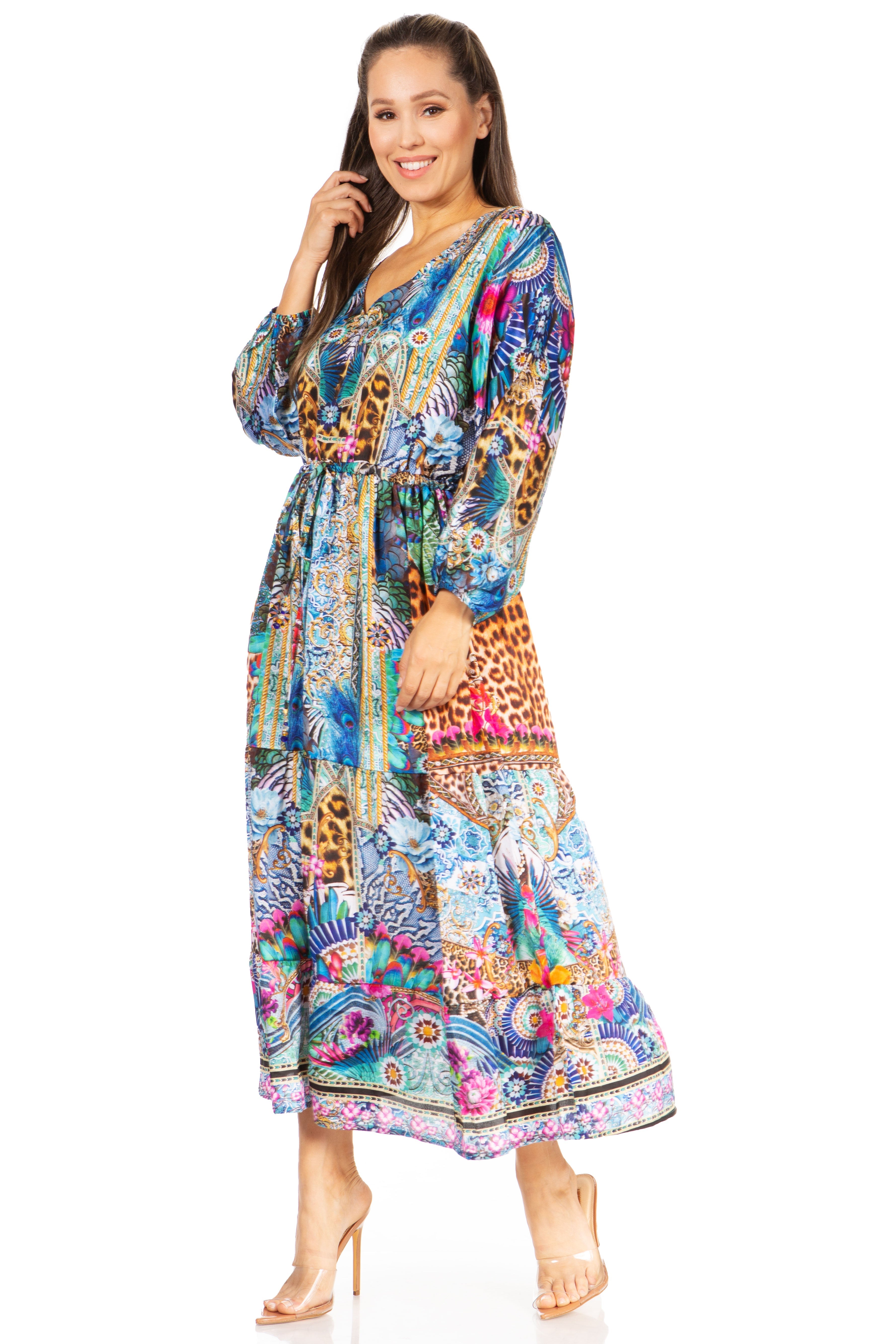 Katty floral boho maxi dress image 4