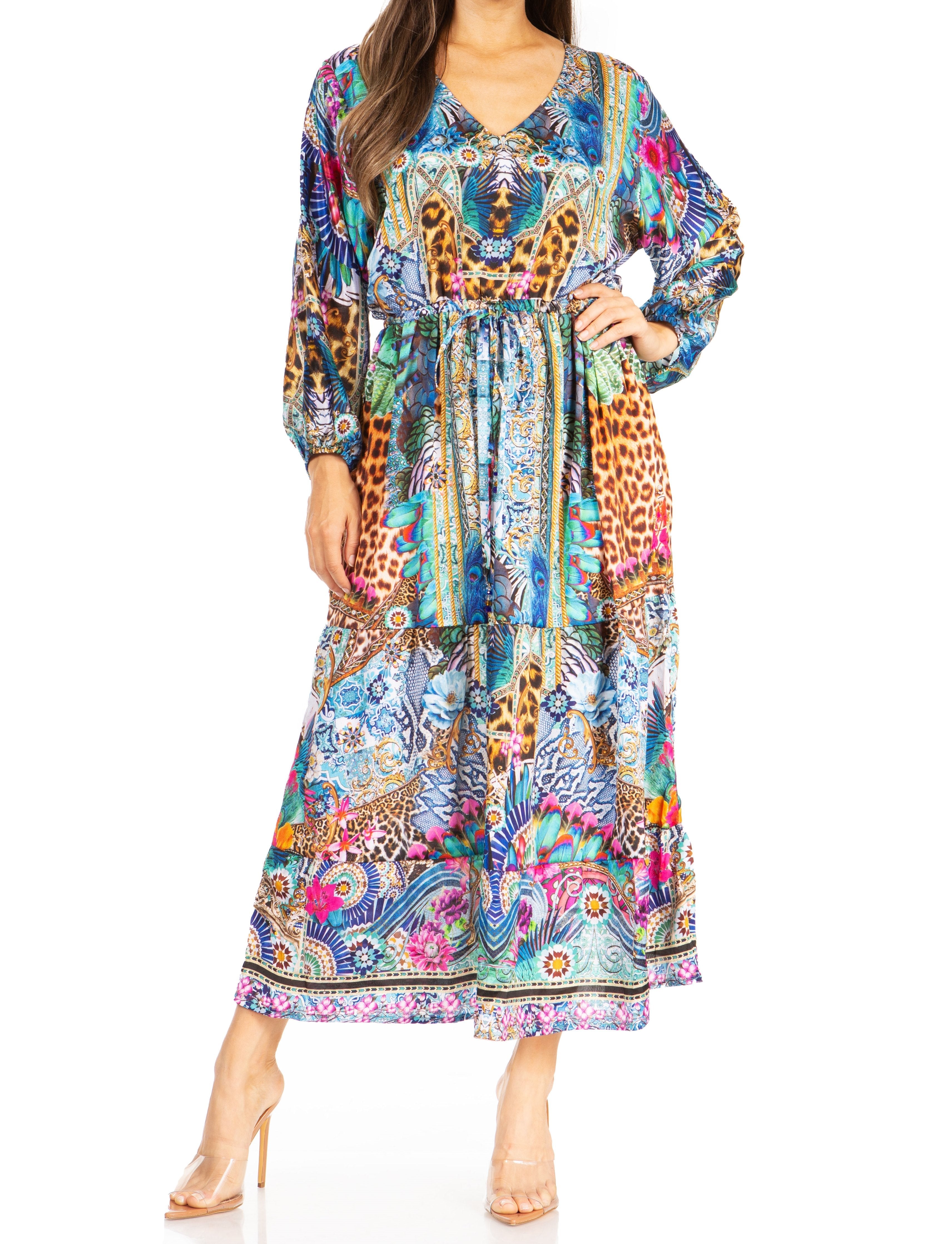 Katty floral maxi dress in multicolor print