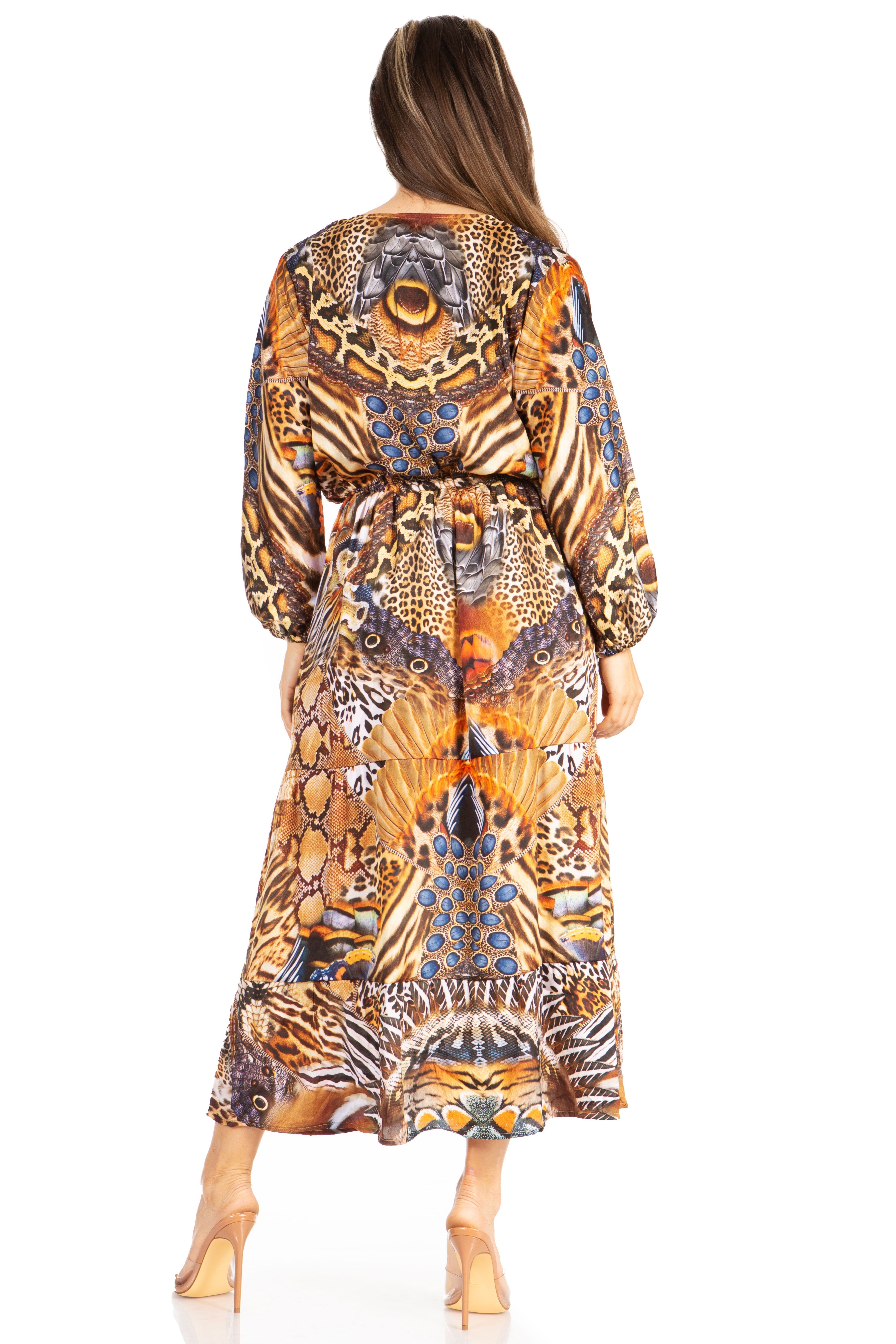 Katty floral boho maxi dress image 7