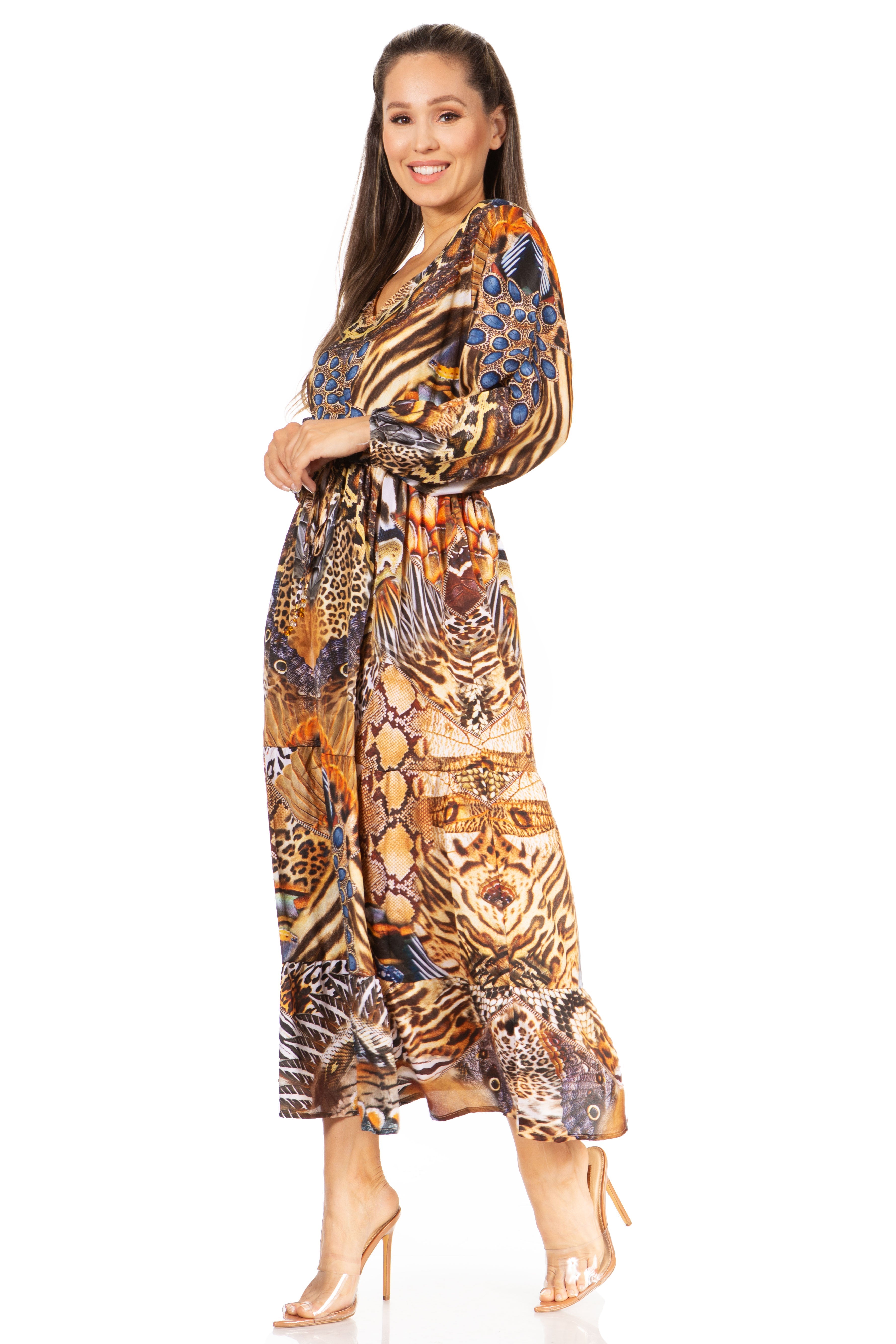 Katty floral boho maxi dress image 9