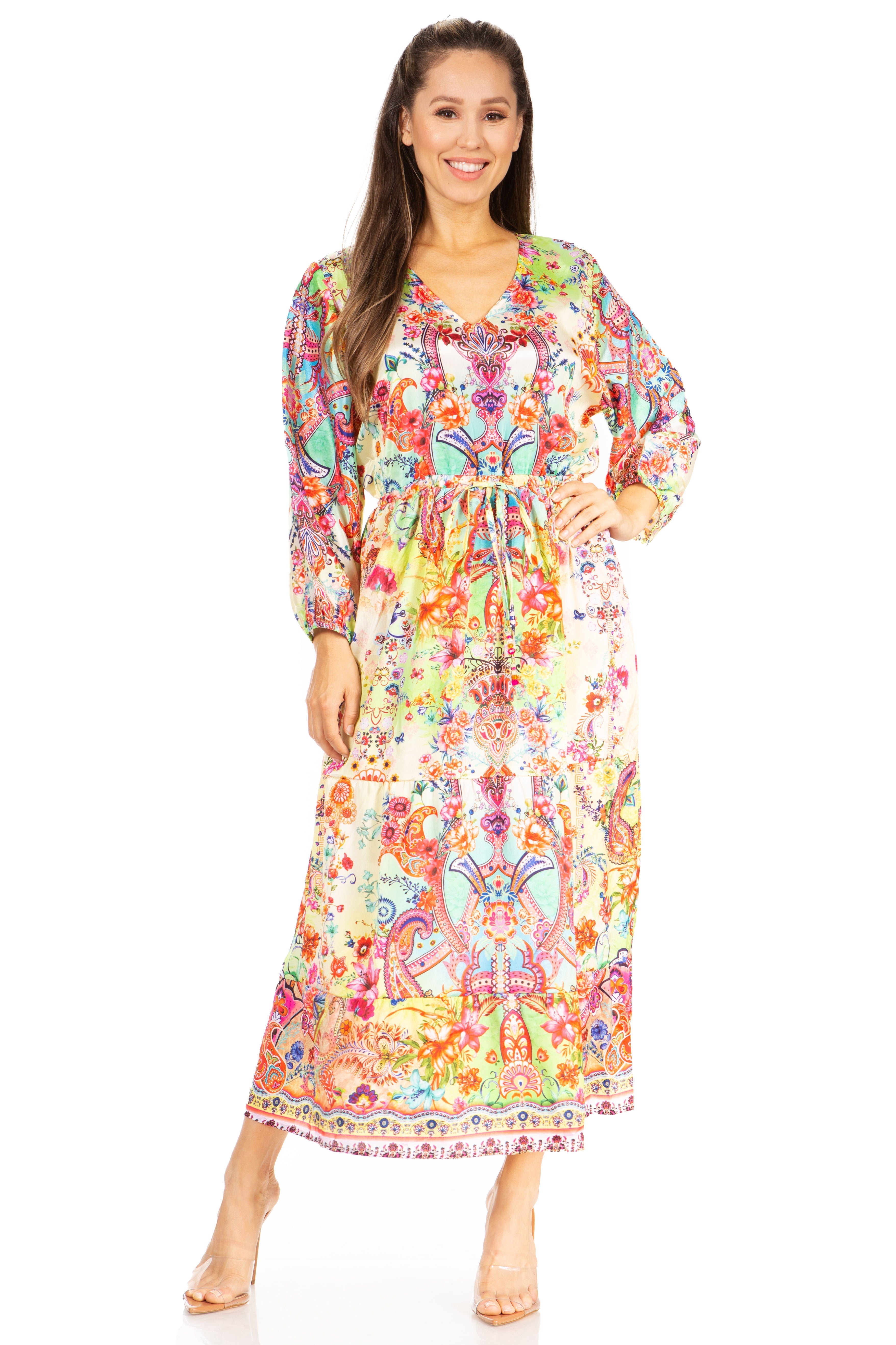 Katty floral boho maxi dress image 15