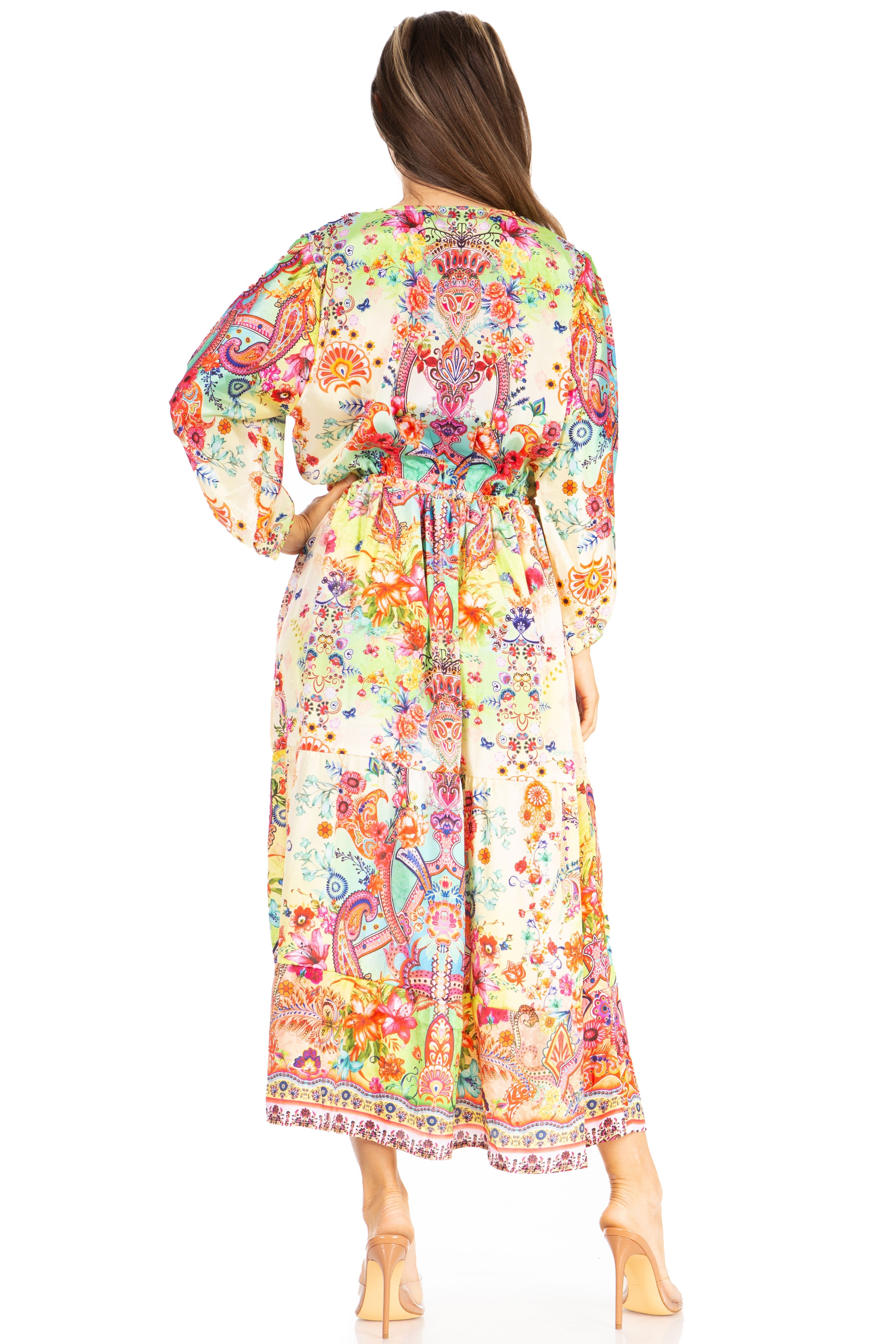 Katty floral boho maxi dress image 12