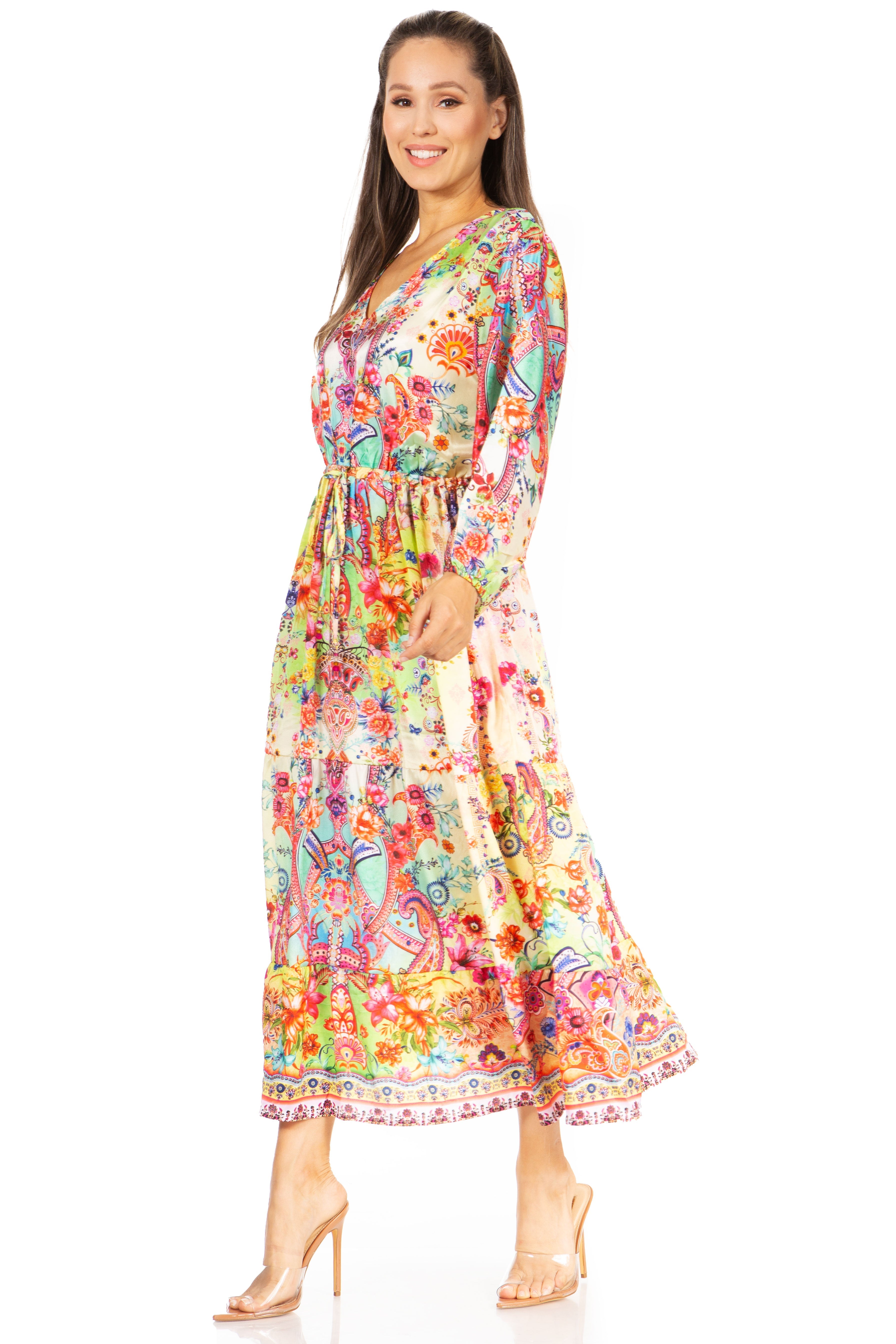 Katty floral boho maxi dress image 14