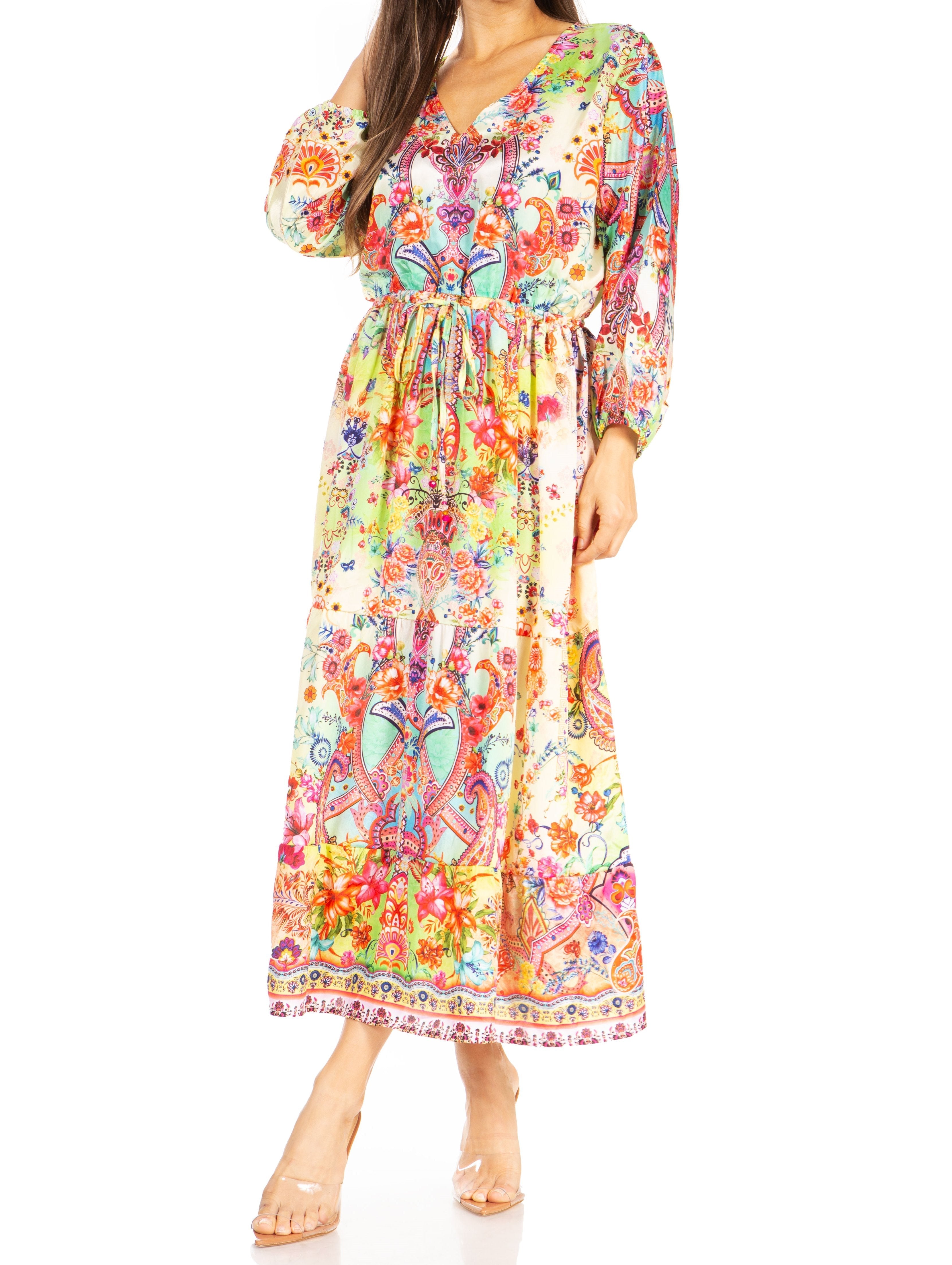 Katty floral boho maxi dress image 11